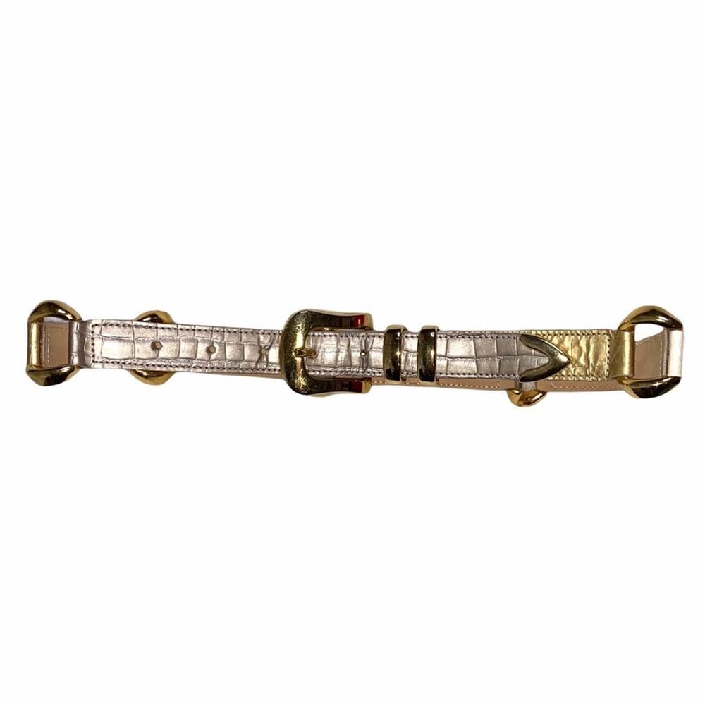 Vintage Leatherock 1997 Tri Leather Belt Size Small !